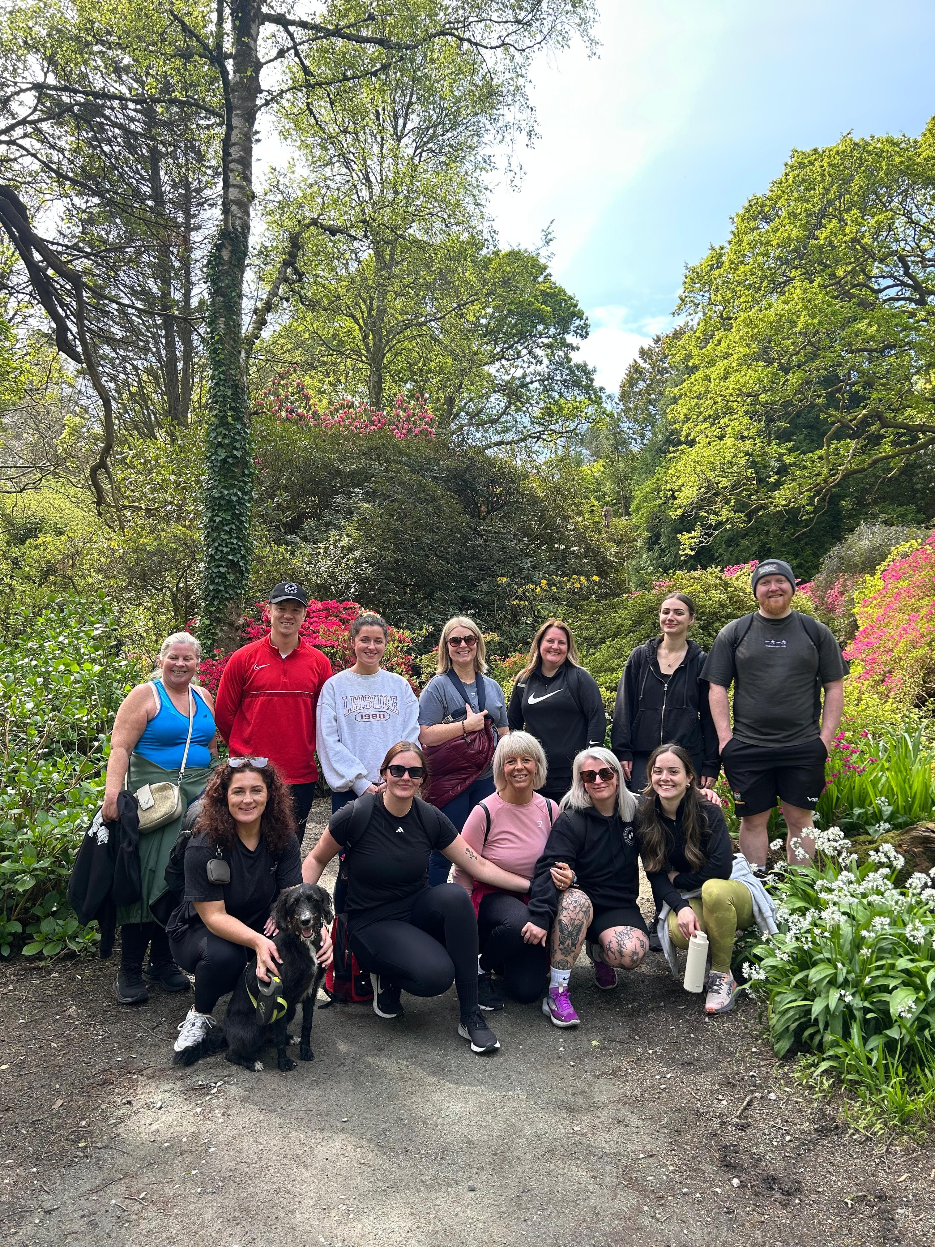 Group photo from outdoor wildlife walk activity