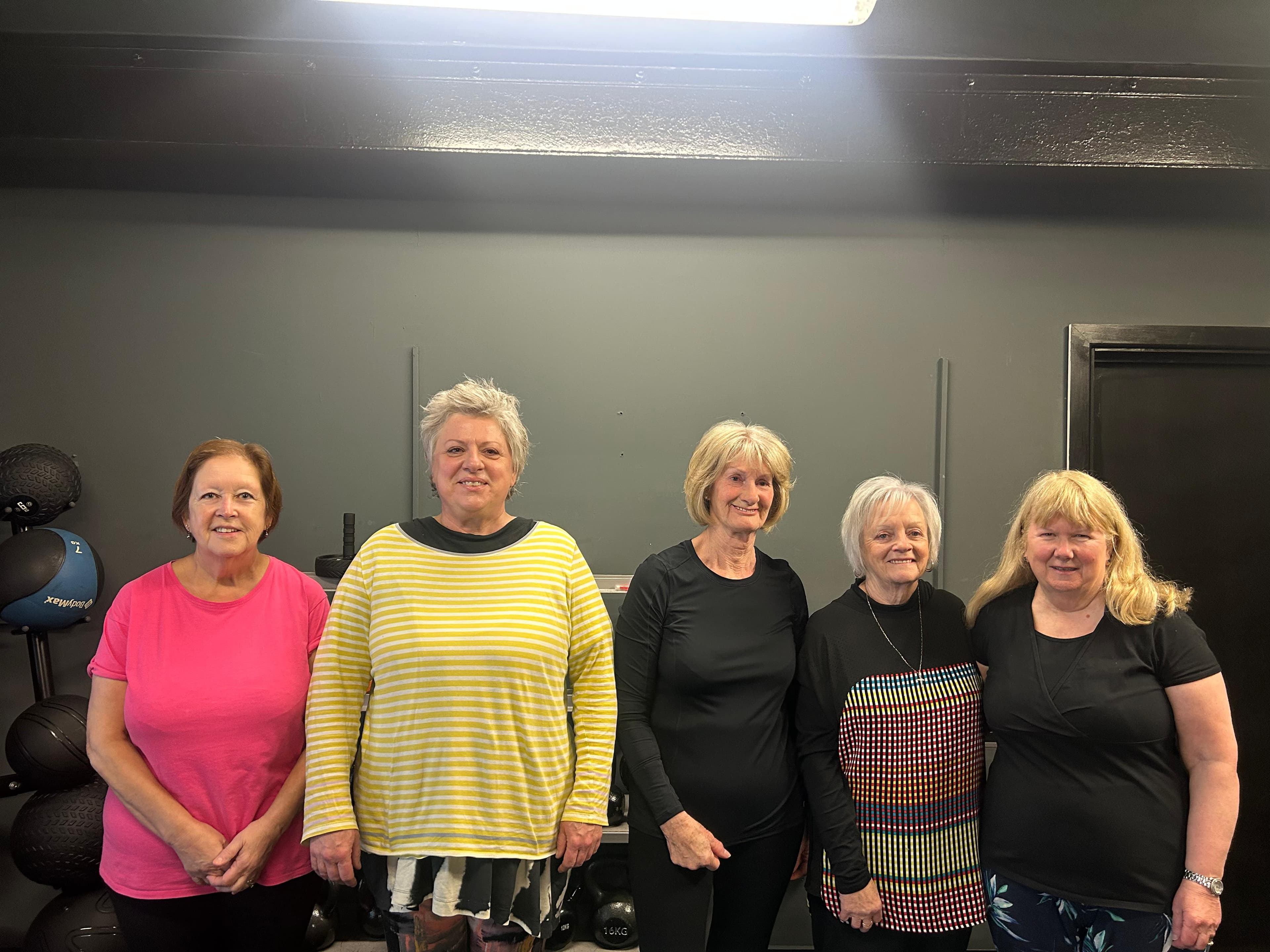 Fit-4-Lifers class group photo with elderly members